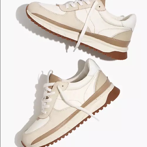 Madewell Shoes - Madewell Kickoff Trainer in Neutral Color Block
